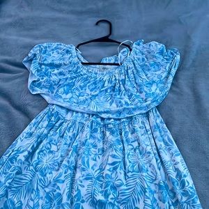 Used Bule/White Dress Long Skirt